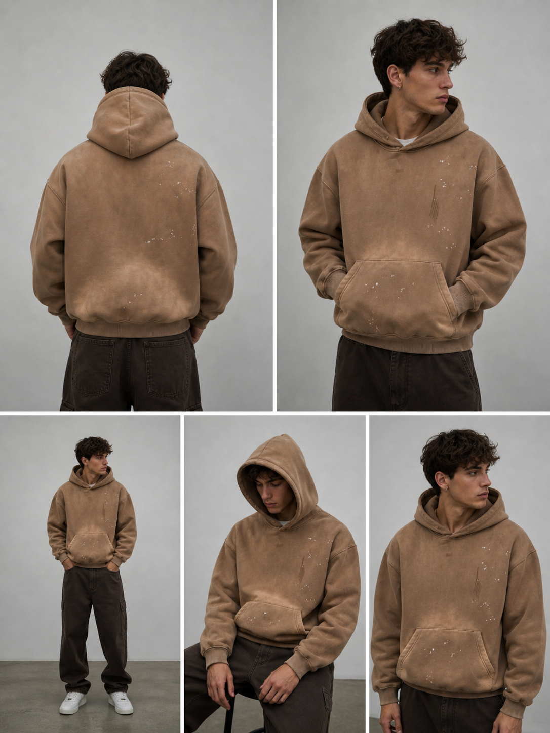 Chic Frayed Streetwear Hoodie